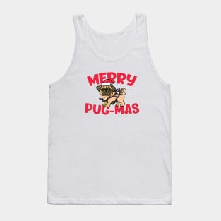 Merry Pugmas // Cute Christmas Pug Tank Top